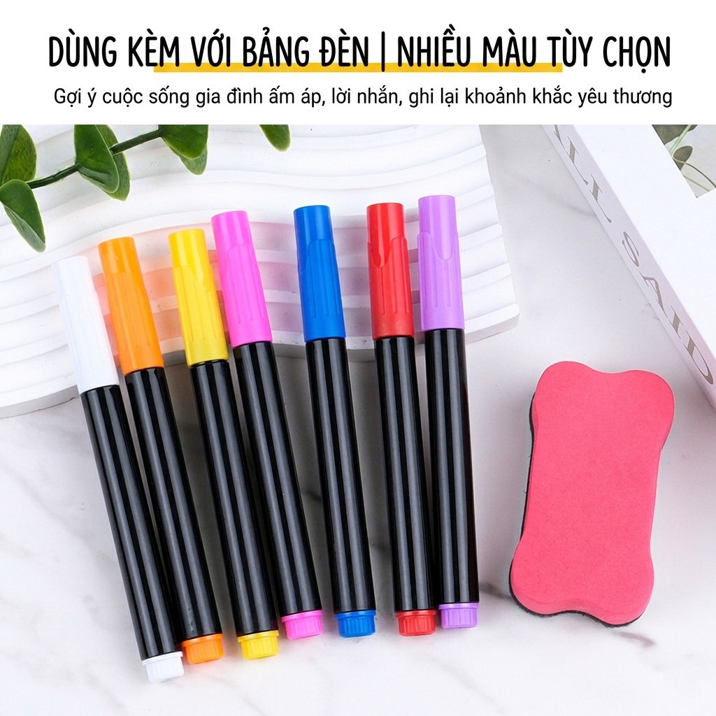Bảng đen từ tính 42×29cm kèm bút, lau bảng K233