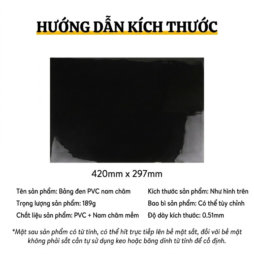 Bảng đen từ tính 42×29cm kèm bút, lau bảng K233