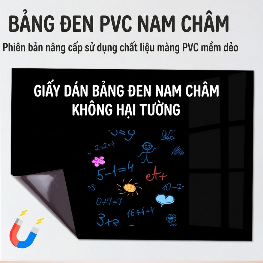 Bảng đen từ tính 42×29cm kèm bút, lau bảng K233