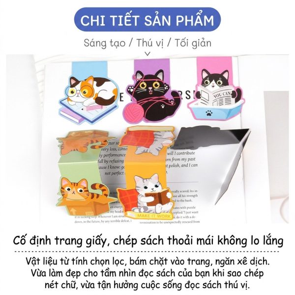Bookmark nam châm mèo cưng NO55 (set 5, set 10)