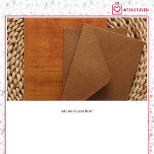 Combo phong bì, giấy thư, sáp niêm phong, cài kim loại TH27