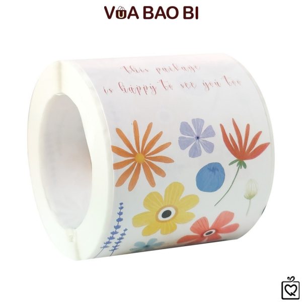 Cuộn tem decal thiên nhiên TE10 - Hoa đa sắc