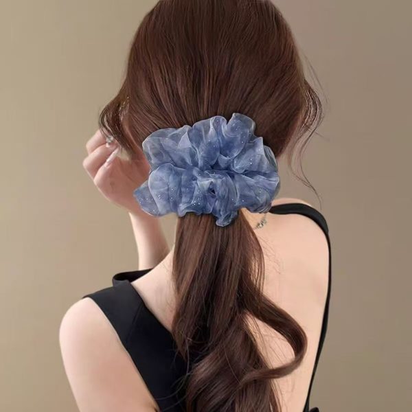 Dây buộc tóc thanh lịch khăn vuông, satin, lụa