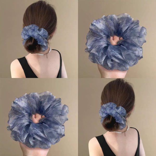 Dây buộc tóc thanh lịch khăn vuông, satin, lụa
