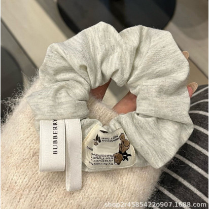 Dây buộc tóc vải mềm dễ thương nhiều mẫu - Cotton tag trắng