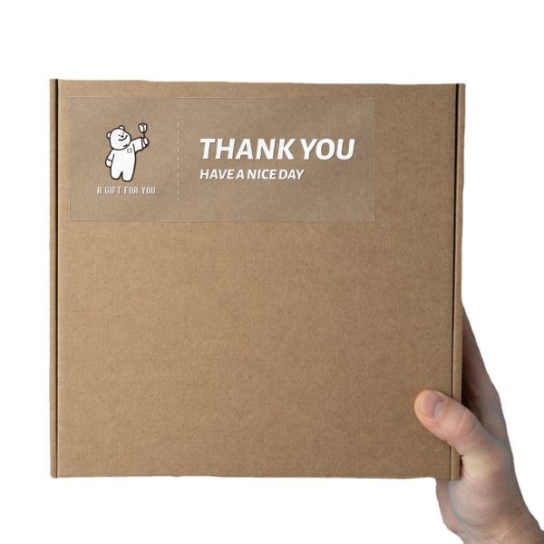 Decal nhựa trong suốt Thank you, Best wishes TE20