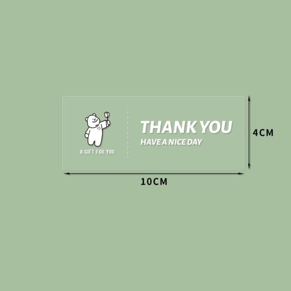 Decal nhựa trong suốt Thank you, Best wishes TE20