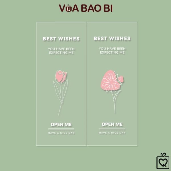 Decal nhựa trong suốt Thank you, Best wishes TE20 - Best wishes