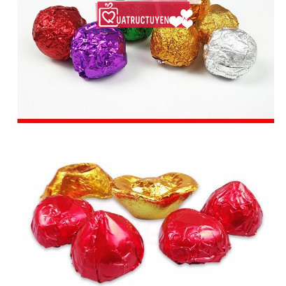 Giấy bạc gói kẹo, socola 8–15cm