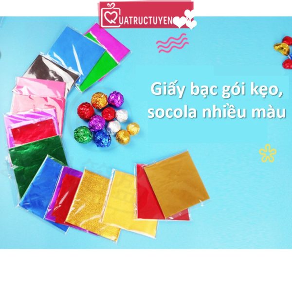 Giấy bạc gói kẹo, socola 8–15cm