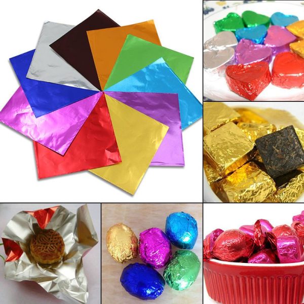 Giấy bạc gói kẹo, socola handmade (nhám/trơn, 8–15cm)