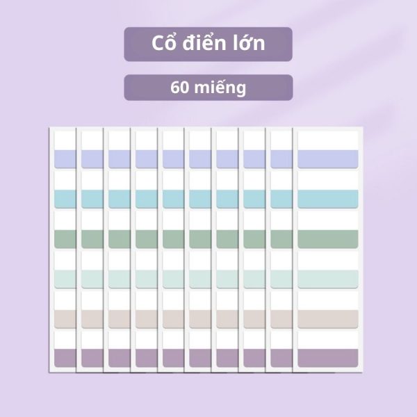 Giấy note, miếng đánh dấu trang Hàn Quốc NO60, NO34 - Đánh dấu PET NO34 - Cổ điển Lớn