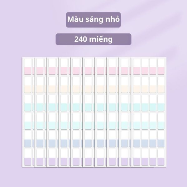 Giấy note, miếng đánh dấu trang Hàn Quốc NO60, NO34 - Đánh dấu PET NO34 - Màu sáng Nhỏ