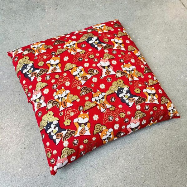 Gối đệm vải gấm hình hoa Việt Nam, cún 20–24cm
