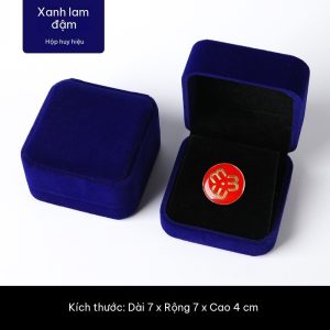 Hộp nhung đựng pin cài áo, huy hiệu 7×7×4cm H64