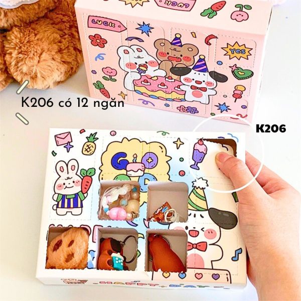Hộp quà bí ẩn nhiều ngăn 5–12 ô