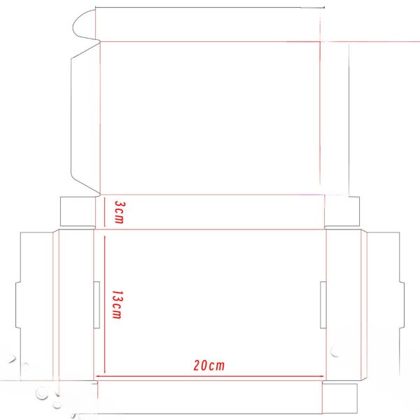 Hộp quà giấy họa tiết dễ thương 20 × 13 × 3cm H54