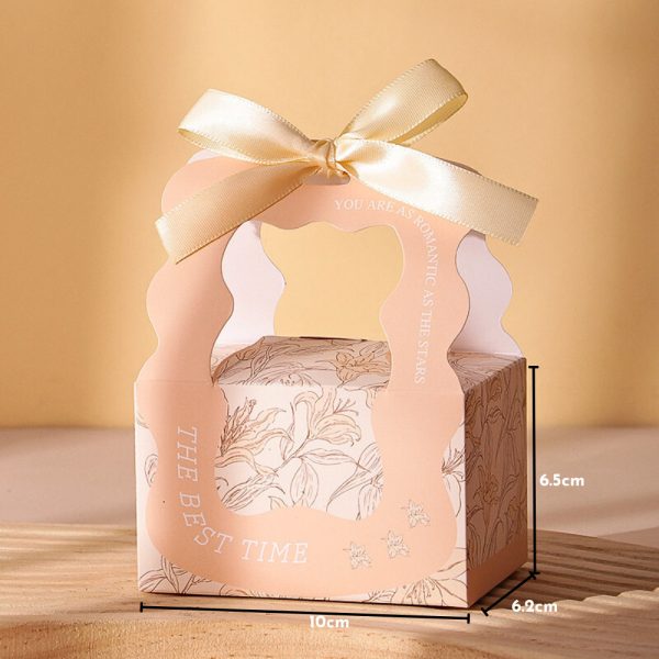 Hộp quà nhỏ hoa văn H60 10×6,5cm - Be