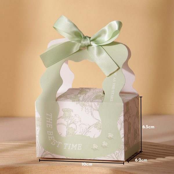 Hộp quà nhỏ hoa văn H60 10×6,5cm - Xanh
