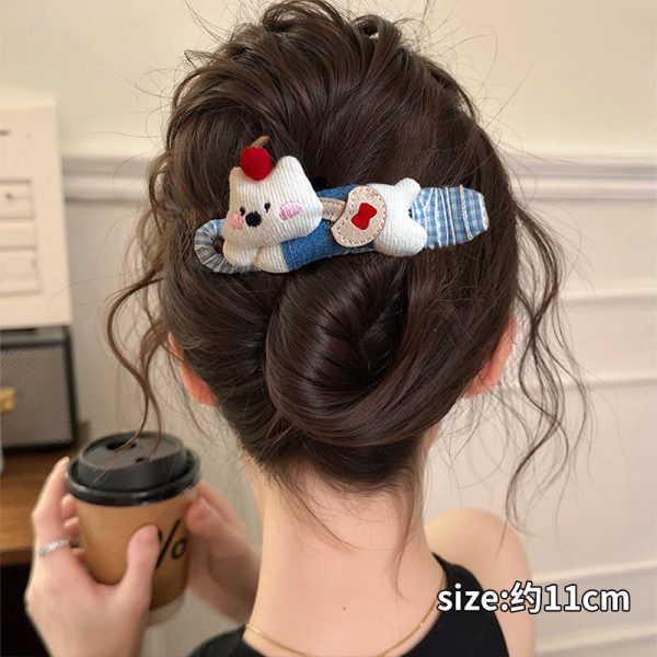 Kẹp tóc teen dễ thương, cá tính nhiều mẫu - Cún trắng - Xanh