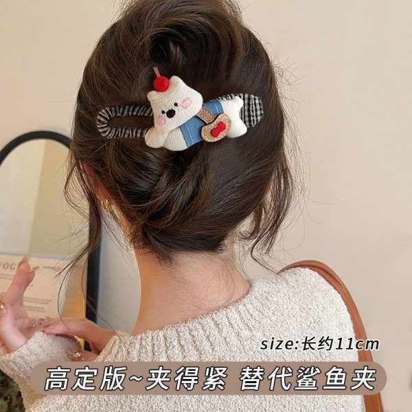 Kẹp tóc teen dễ thương, cá tính nhiều mẫu - Cún trắng - Đen