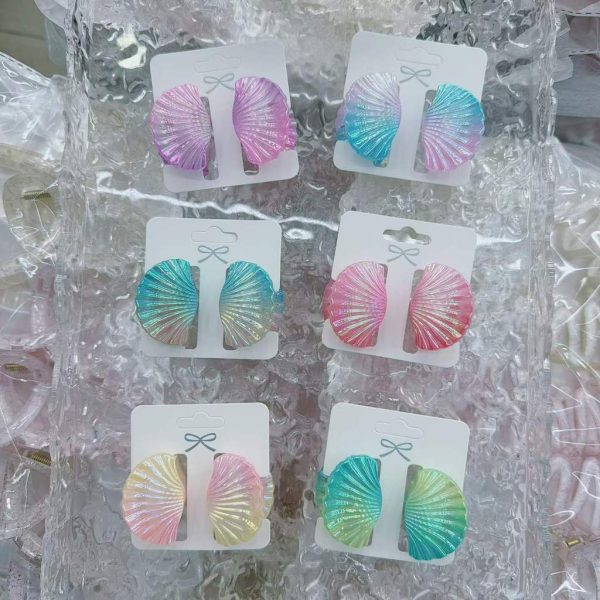 Kẹp tóc teen dễ thương, cá tính nhiều mẫu - Set đôi sò 4cm