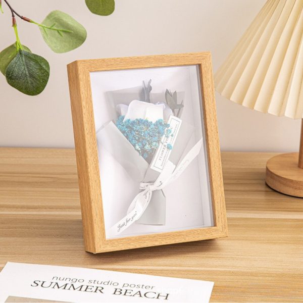 Khung ảnh gỗ trơn mặt mica 6 inch, 8 inch