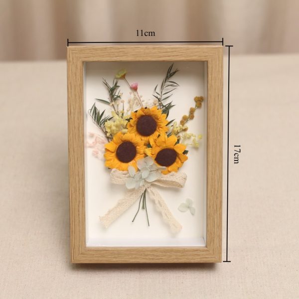 Khung ảnh gỗ trơn mặt mica 6 inch, 8 inch - 6 inch (11x17cm) Nâu