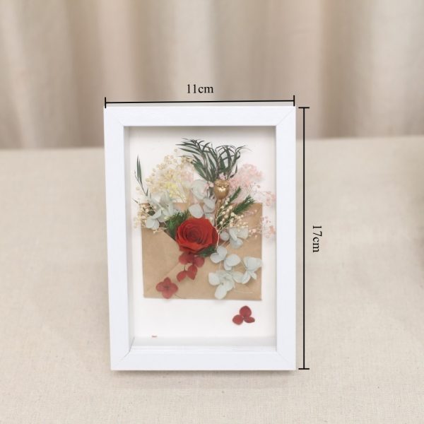 Khung ảnh gỗ trơn mặt mica 6 inch, 8 inch - 6 inch (11x17cm) Trắng