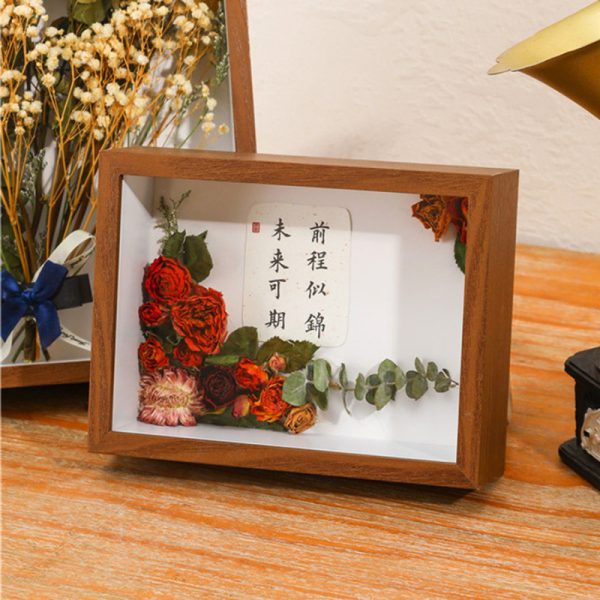 Khung ảnh gỗ trơn mặt mica 6 inch, 8 inch