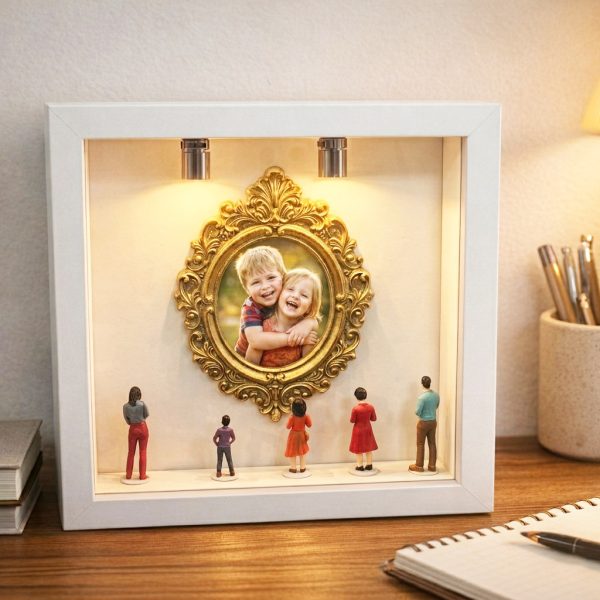 Khung tranh Bảo tàng tình yêu DIY - Màu trắng kèm 1 khung ảnh
