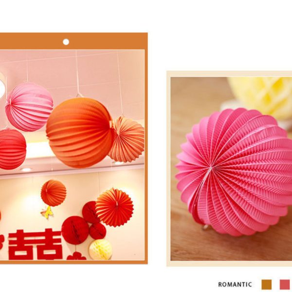 Lồng đèn giấy tròn 20cm trang trí