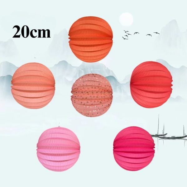 Lồng đèn giấy tròn 20cm trang trí