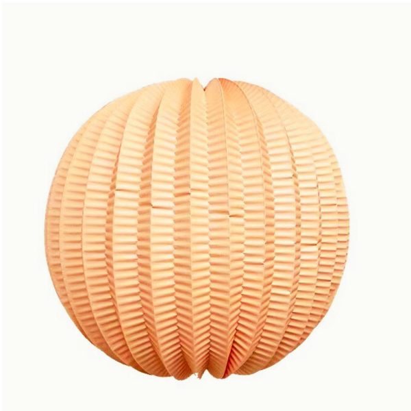 Lồng đèn giấy tròn 20cm trang trí - Hồng đào