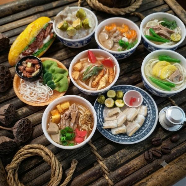 Mô hình món ăn Việt Nam BL213: móc khóa, nam châm - Phở gà - Nam châm