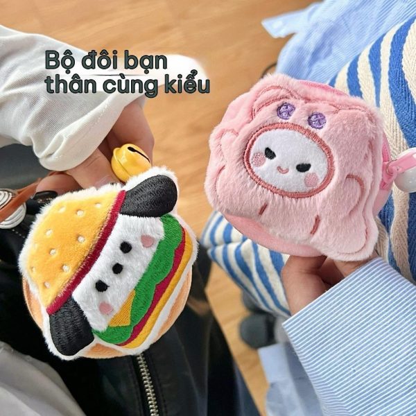 Móc khóa bông kawaii treo balo nhiều mẫu