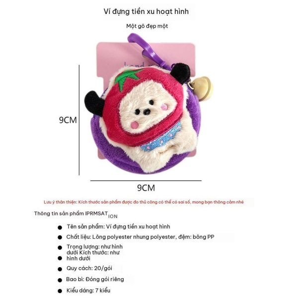 Móc khóa bông kawaii treo balo nhiều mẫu