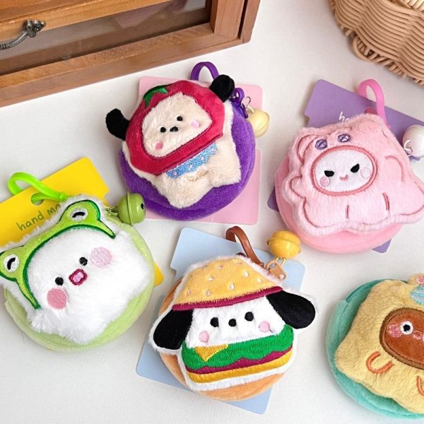 Móc khóa bông kawaii treo balo nhiều mẫu