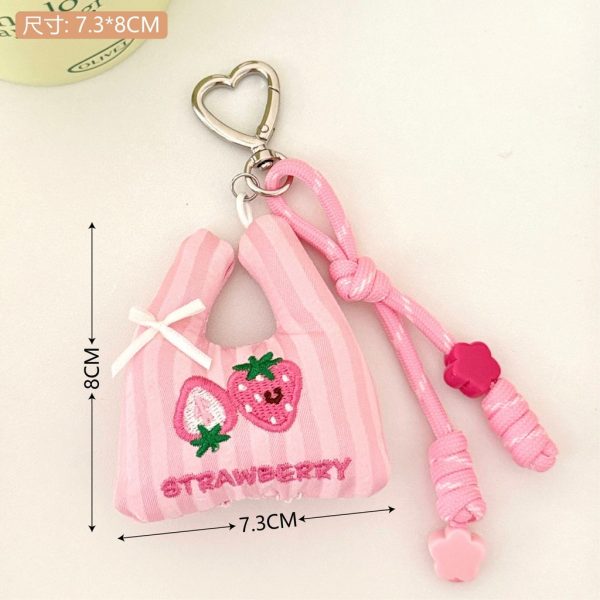 Móc khóa bông kawaii treo balo nhiều mẫu - Đáng yêu BL72 - Hồng
