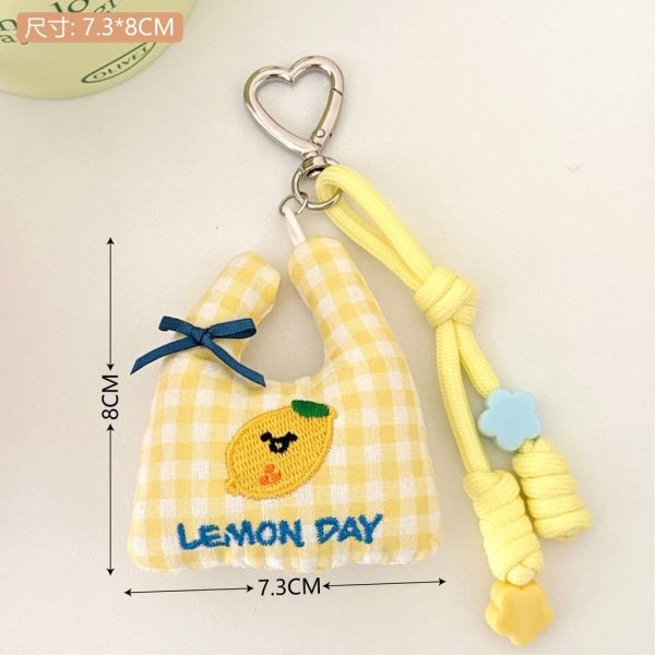 Móc khóa bông kawaii treo balo nhiều mẫu - Đáng yêu BL72 - Vàng