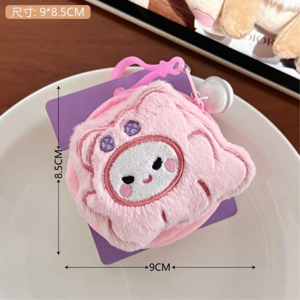 Móc khóa bông kawaii treo balo nhiều mẫu - Kèm túi mini BL70 - Hồng