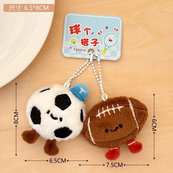 Móc khóa bông kawaii treo balo nhiều mẫu - Thể thao BL76 - Bóng đá