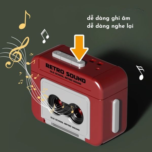 Móc khóa ghi âm hình máy cassette cổ điển K191