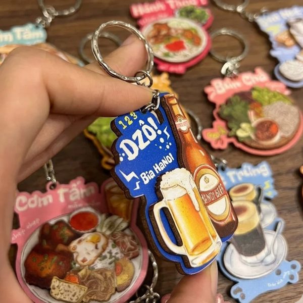 Móc khóa gỗ Việt Nam: ẩm thực, đường phố, địa danh