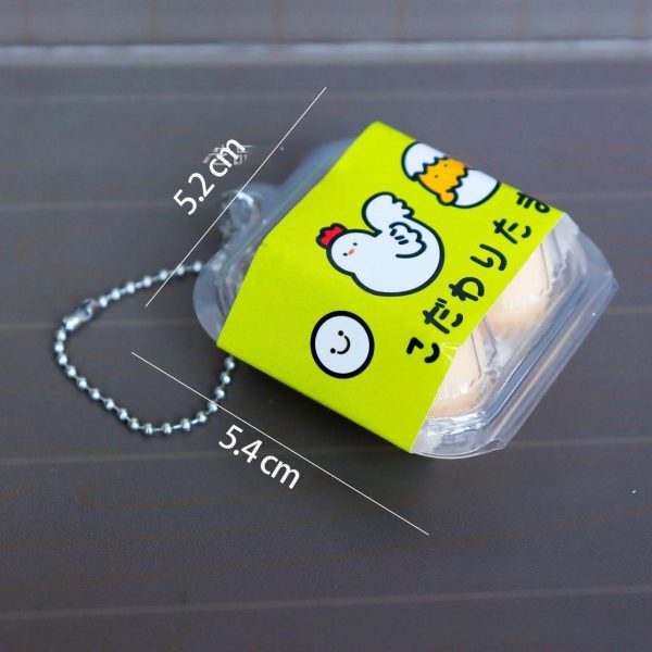Móc khóa mô hình đồ ăn vặt, đồ dùng phồng 3D