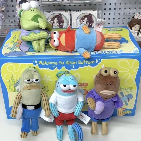 Móc khóa thú bông hoạt hình: SpongeBob, Kitty, Chihuahua