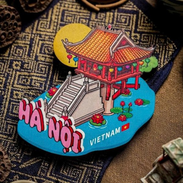 Nam châm gỗ địa danh, món ăn Việt Nam BL219