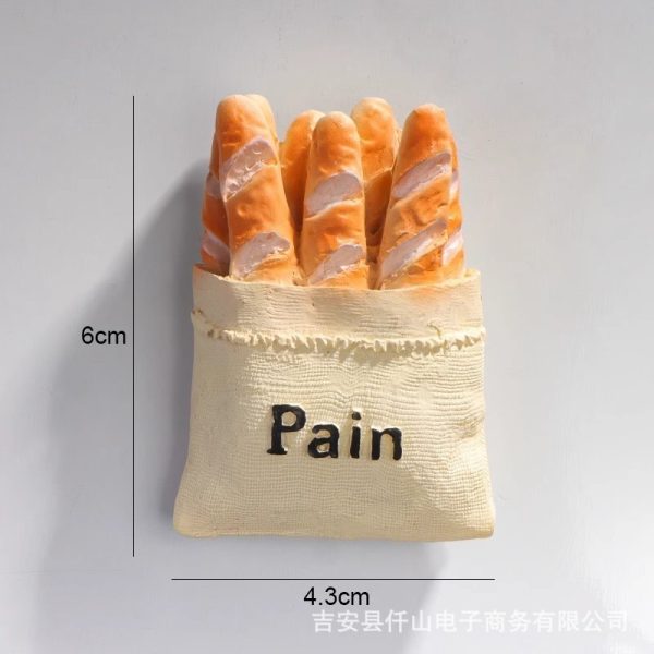 Nam châm tủ lạnh đồ ăn 3D BL174 - Túi Bánh Mì