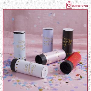 Pháo giấy tiệc: pháo thanh 40cm, pháo phụt kim tuyến