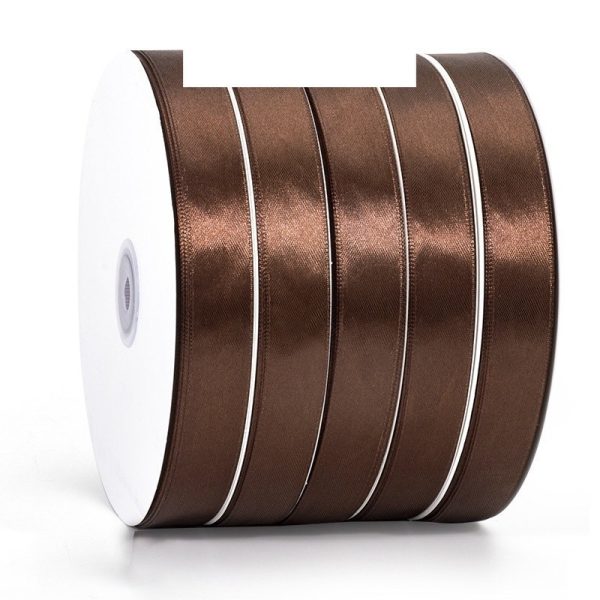 Ruy băng lụa satin bản 2cm cuộn 91m RB05 - Nâu